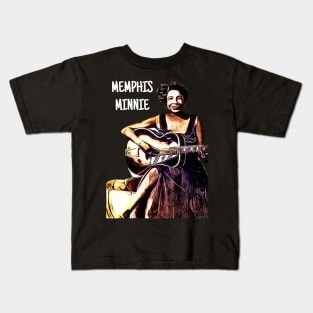 Memphis Minnie Blues Guitarist Kids T-Shirt